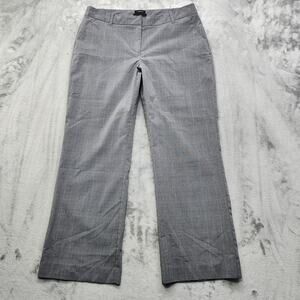 Attention Pants Womens 12 Gray Modern Fit Gray Plaid Mid Rise Wide Leg Office